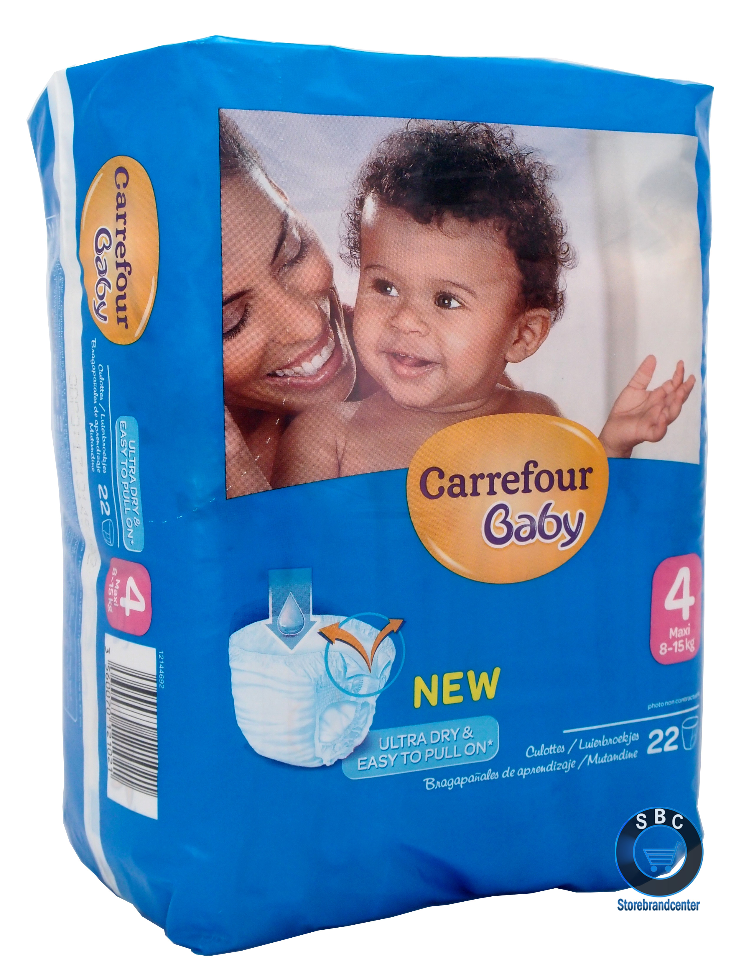 Couches taille 4 : 8-15 kg CARREFOUR BABY : le paquet de 20 à Prix Carrefour