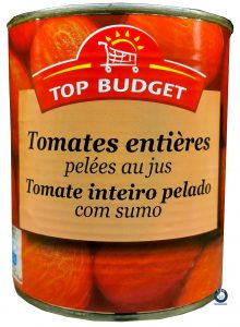 Ancien packaging mdd intermarché top budget tomate