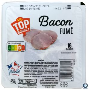 Nouveau packaging mdd intermarché top budget bacon