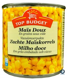 Ancien packaging mdd intermarché top budget mais