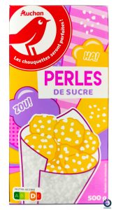 packaging de marque de distributeur auchan perles de sucre facing 